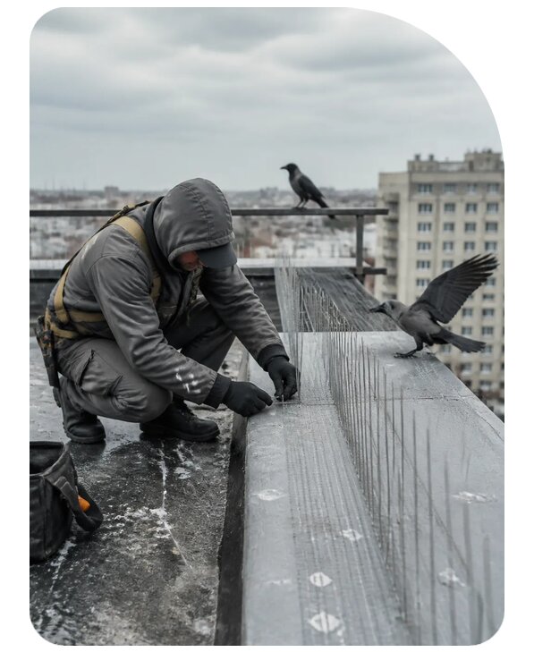Защита от ворон под ключ в Муравленке по цене от 5353 р. | Сенат-Мрв